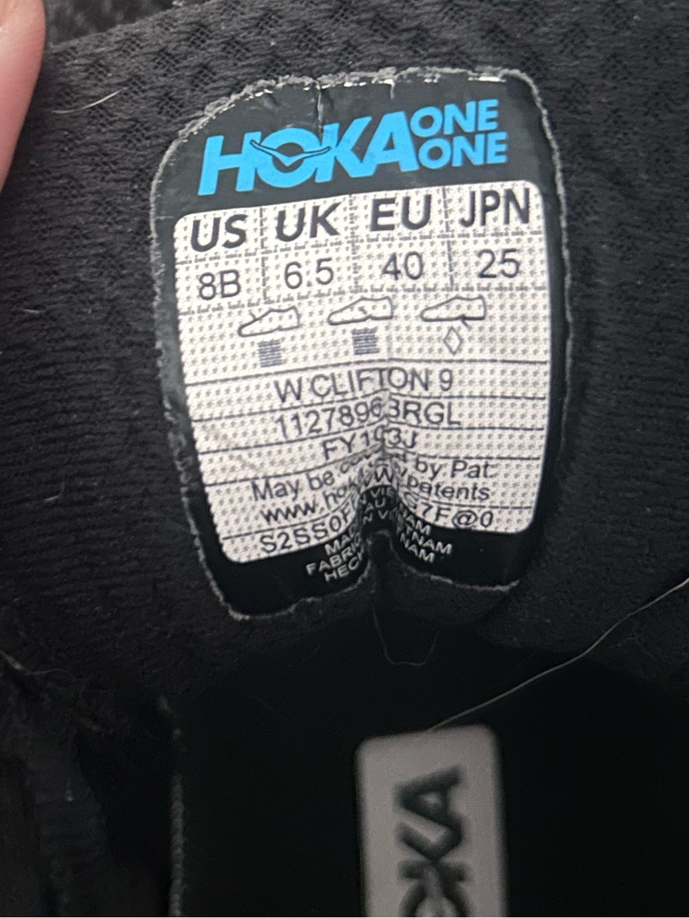 HOKA Black/Rose Gold Clifton Sneakers - Picture 4 of 4